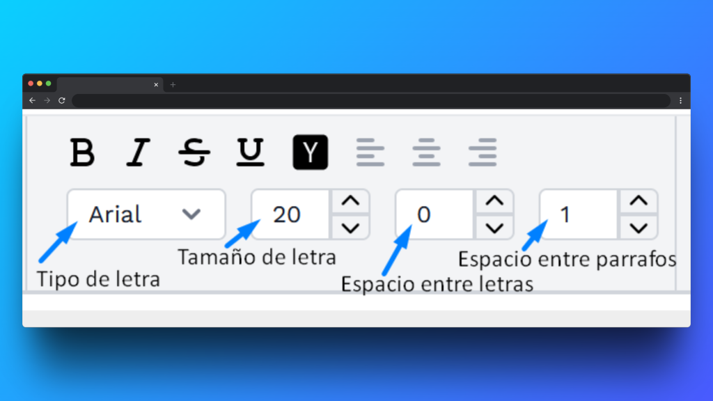Edición de texto dos