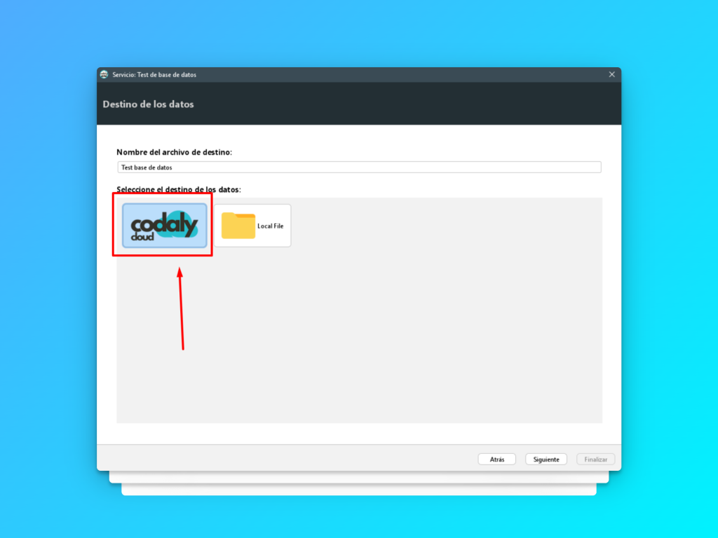 Crear archivo para servicio