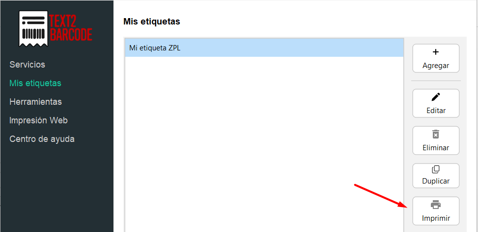 Imprimir desde una base de datos