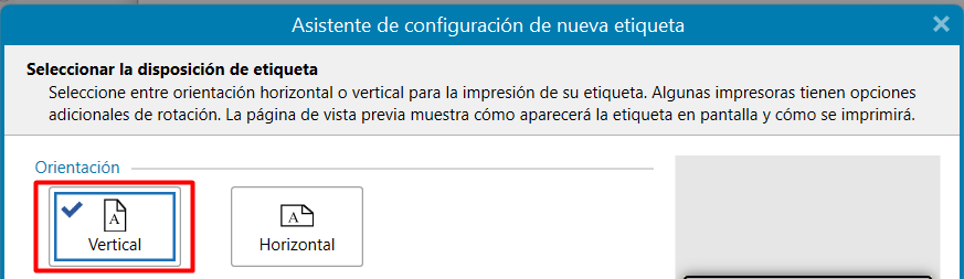 ZebraDesigner: Seleccionar la disposición de etiqueta