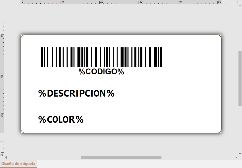 ZebraDesigner: renombrar la descripción de los elementos con las variables de la base de datos